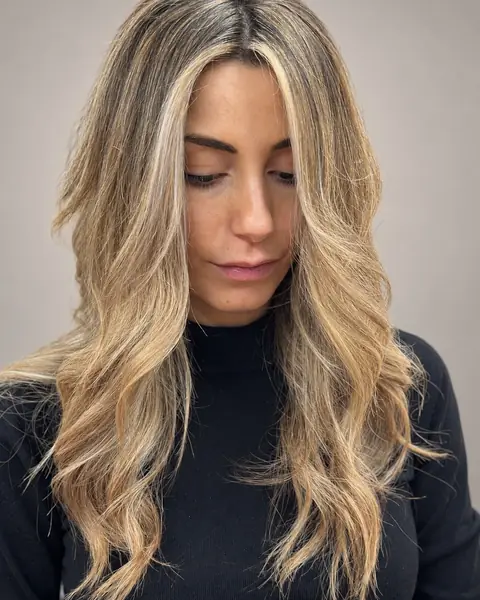 Blonde and highlights at Ergys Studio